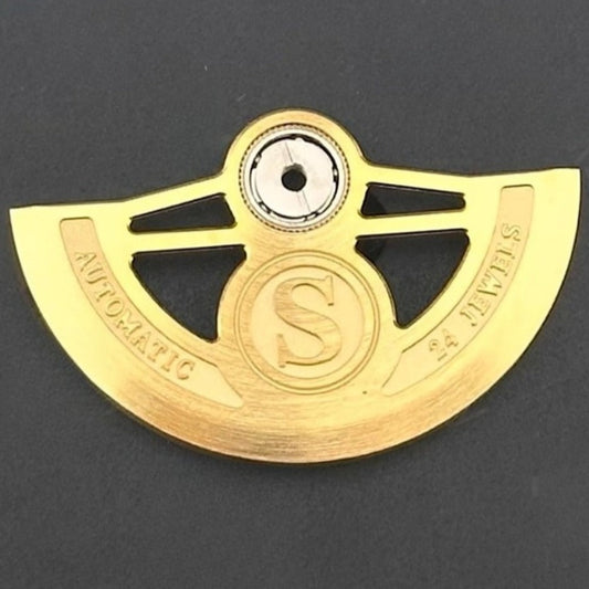 Modified Golden Hollow S Carved Rotor Oscillating Weight for NH35 NH36 Movement