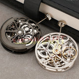 HZ1A09A Silver/Black Hollow Bare Balance Wheel Automatic Mechanical Movement