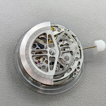 Silver HZ75DOA Hollow Bare Balance Wheel Automatic Mechanical Movement
