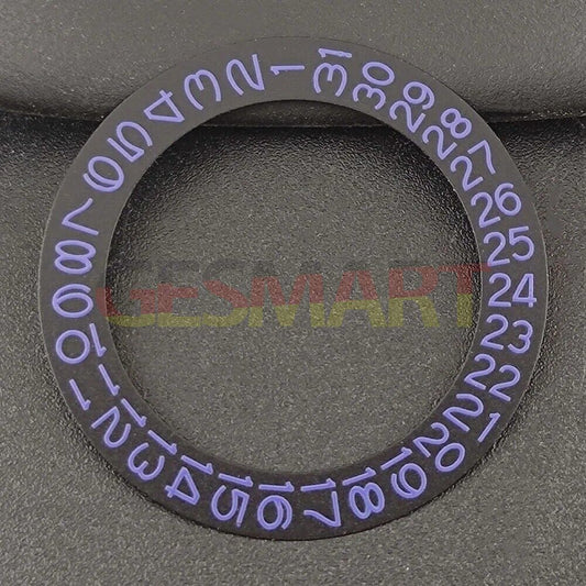 Purple date wheel overlay for NH35 NH36 watch movement, enhancing dial contrast and style.