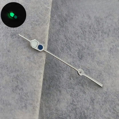 13mm Silver Black For NH35 NH36 7S26 7S36 4R35 4R36 Watches  C3 Green Luminous