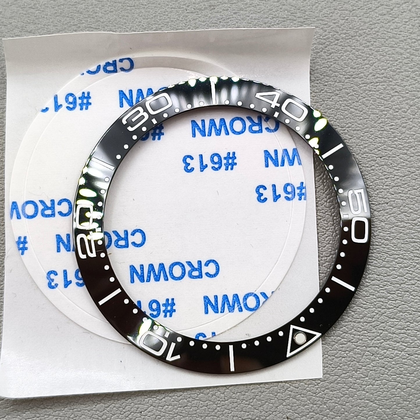 41.5mm /32.5mm Black Ceramic Bezel White Font Watch Bezel Insert