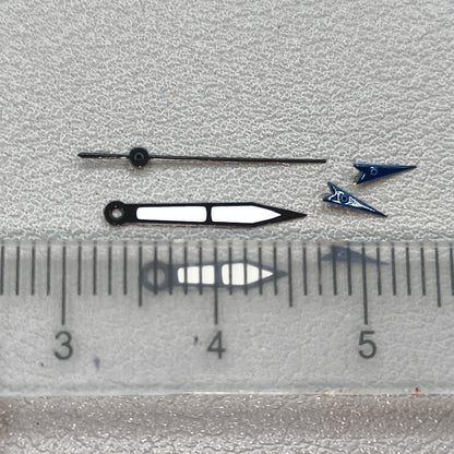 15mm Blue Small Second Hand Black Trim Watch Hands for OS10 OS60 OS80 Movement