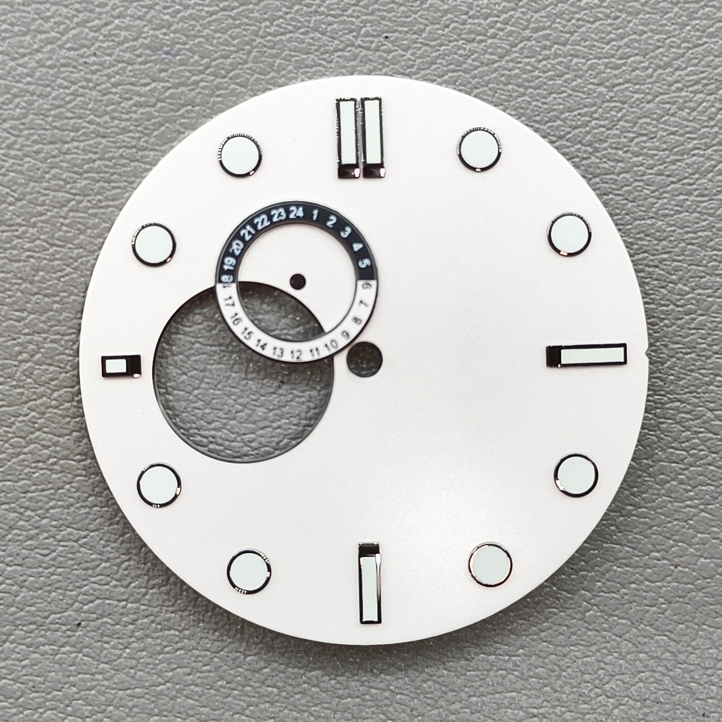 Modified Solid White Blue Green Lume Watch Dial For NH39 Movement