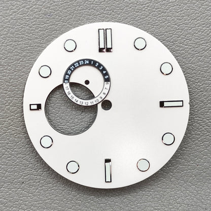 Modified Solid White Blue Green Lume Watch Dial For NH39 Movement