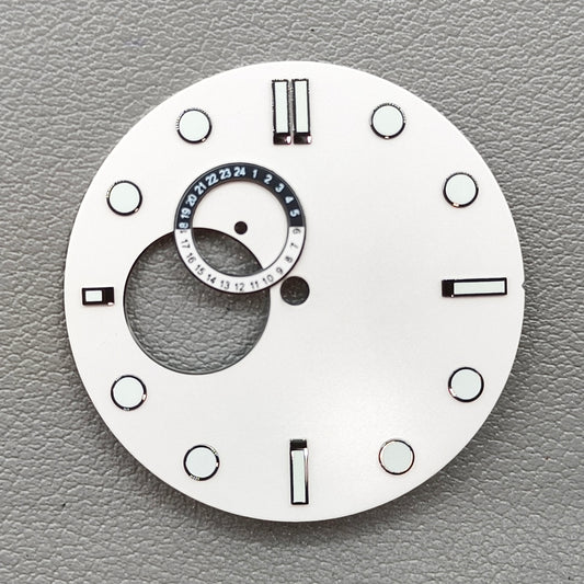 Modified Solid White Blue Green Lume Watch Dial For NH39 Movement