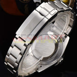 316L 40mm Men Wristwatch Sapphire Glass Waterproof Diving Blue Dial Silver Hand