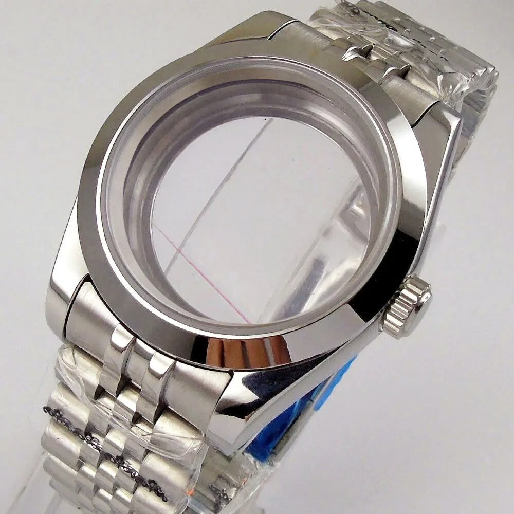 Polished 36/39MM 316L Steel Watch Case Fit ETA 2824 2836 8215 NH35 NH36 7S26
