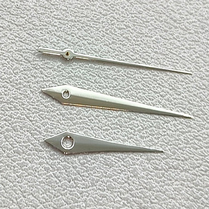 2 Sets/Pack Silver Trim No Lume Watch Hand Set for Ronda 515 Movement