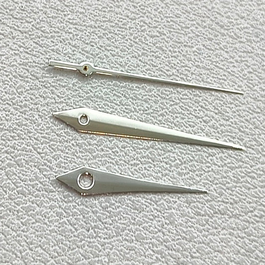 2 Sets/Pack Silver Trim No Lume Watch Hand Set for Ronda 515 Movement