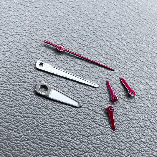2 Sets Red Second Hand White Pointed Watch Hands for Miyota OS10 OS20 OS60 OS80