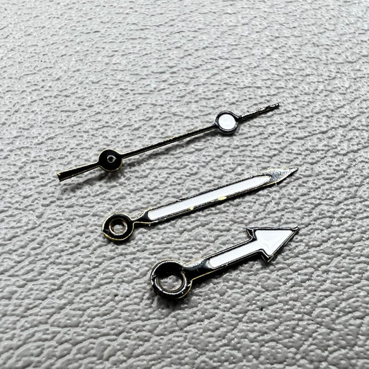 Set of black watch hands for Miyota 2035 movement, 2 sets per pack, precise fit by NO.1244 brand.