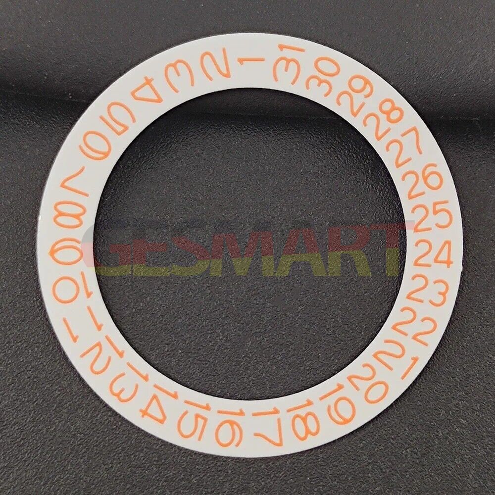 Orange date disk overlay for NH35 NH36 watch movements, perfect for customizing your timepiece.
