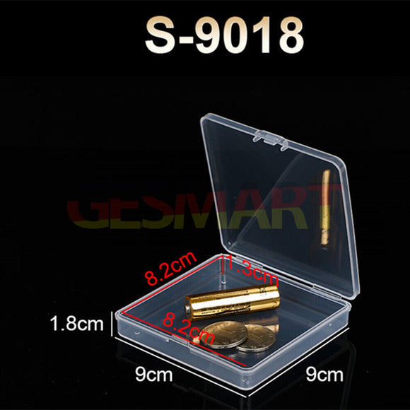 5pcs 1.8x9x9cm Mini Square Toolbox Plastic Box Container Storage Case Hinged Lid