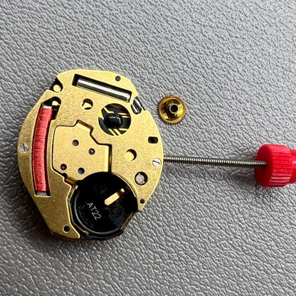 Swiss ETA 902.002 quartz watch movement with two hands, precision engineering by ETA.