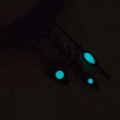 Green lume black fish-shaped watch hands for NH35/36 NH38 NH72 by Modified, perfect for precision timepieces.