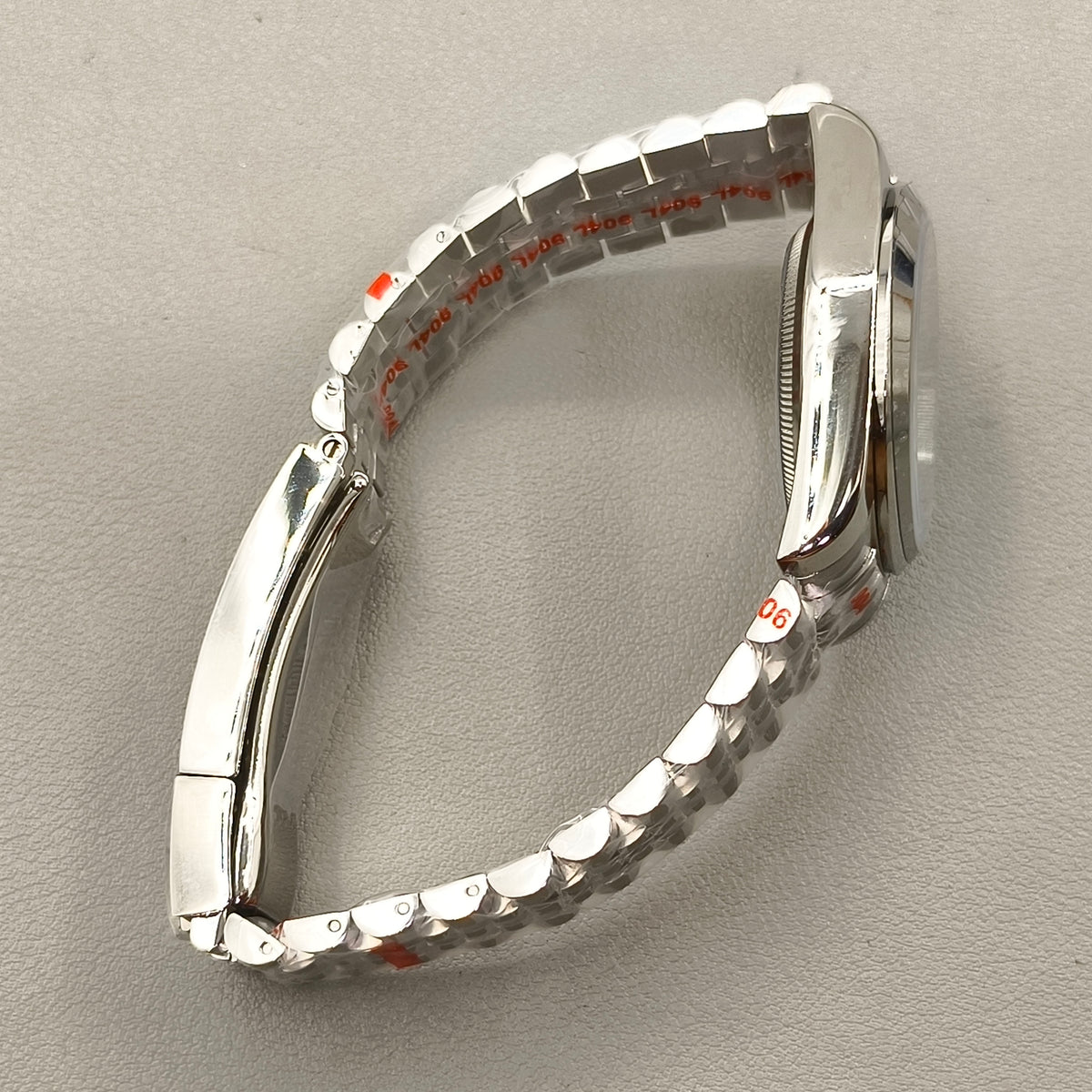 36mm Silver Watch Case Bevel Edge Bezel Sapphire Glass For NH35 NH36 NH38
