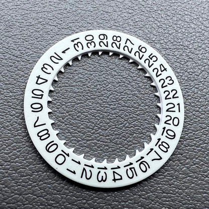 White Background Numerals C3 Green Luminous Disk Date Wheel for Miyota NH35 NH36