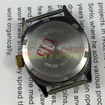 SHANGHAI DIAMOND 26mm square black dial lady watch, elegant manual mechanical timepiece for stylish occasions.