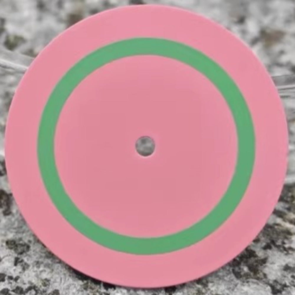 28.5mm Pink+green Watch Dial Fit for Miyota 8215 8200 Movement Watch Part