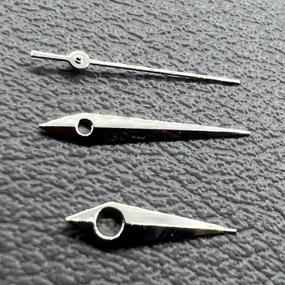 2 Sets Pack silberne Uhrzeigersätze für Miyota 2035 Uhrwerk 12mm 11mm 9mm