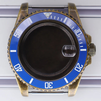 40mm Bronze SUB Watch Case Bezel For NH35/36 GMT NH34/38 4R36 Sapphire Crystal