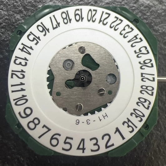 Men's watch part with Japan Miyota 2317 quartz movement, date display at 6 o'clock, durable and precise.