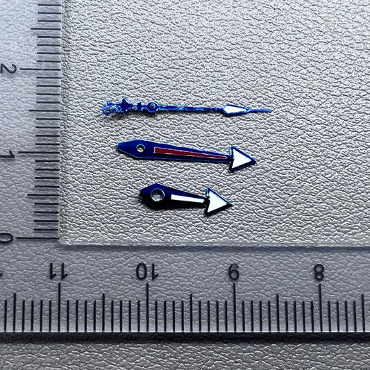 Green Luminous Arrow Shape Pointed Blue Trim Watch Hands Fit NH35 36 Movement