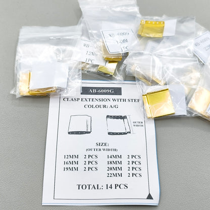 14PCS/Pack Golden Bracelet Watch Strap Extender Bands Clasp Extension Link