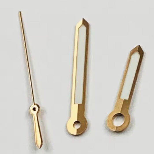 Golden Trim Green Lume Watch Hands Set for NH34 NH35 NH36 NH38 NH39 NH70 NH72s