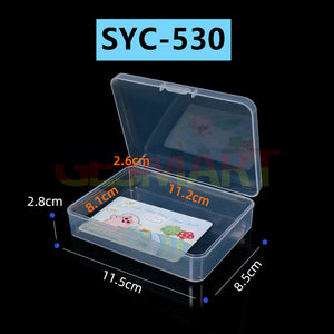 5pcs 2.8x11.5x8.5cm No Grid Rectangular Toolbox Box Container Storage Hinged Lid