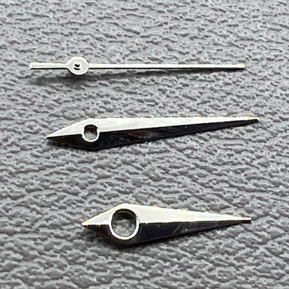 2 Sets Pack silberne Uhrzeigersätze für Miyota 2035 Uhrwerk 12mm 11mm 9mm