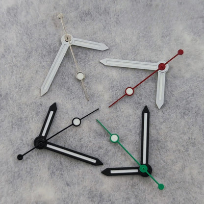 Silver/Black  Watch Hands For NH34 NH35 NH36 NH38 7S26 4R35 4R36 Green Luminous