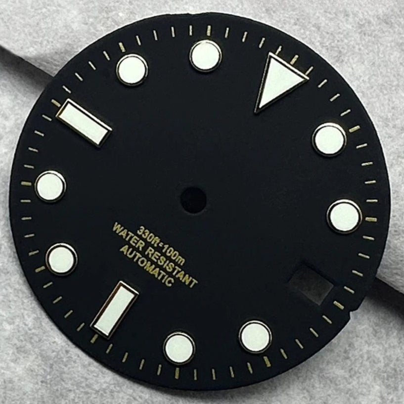 28.5Mm Yellow Watch Dial For NH35 NH36 4R35 4R36 Movement Green Lume