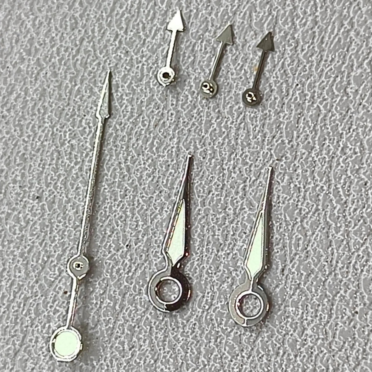 12mm Silver Pointed Shape Green Lume Watch Hands for OS10 OS60 OS80 Movement
