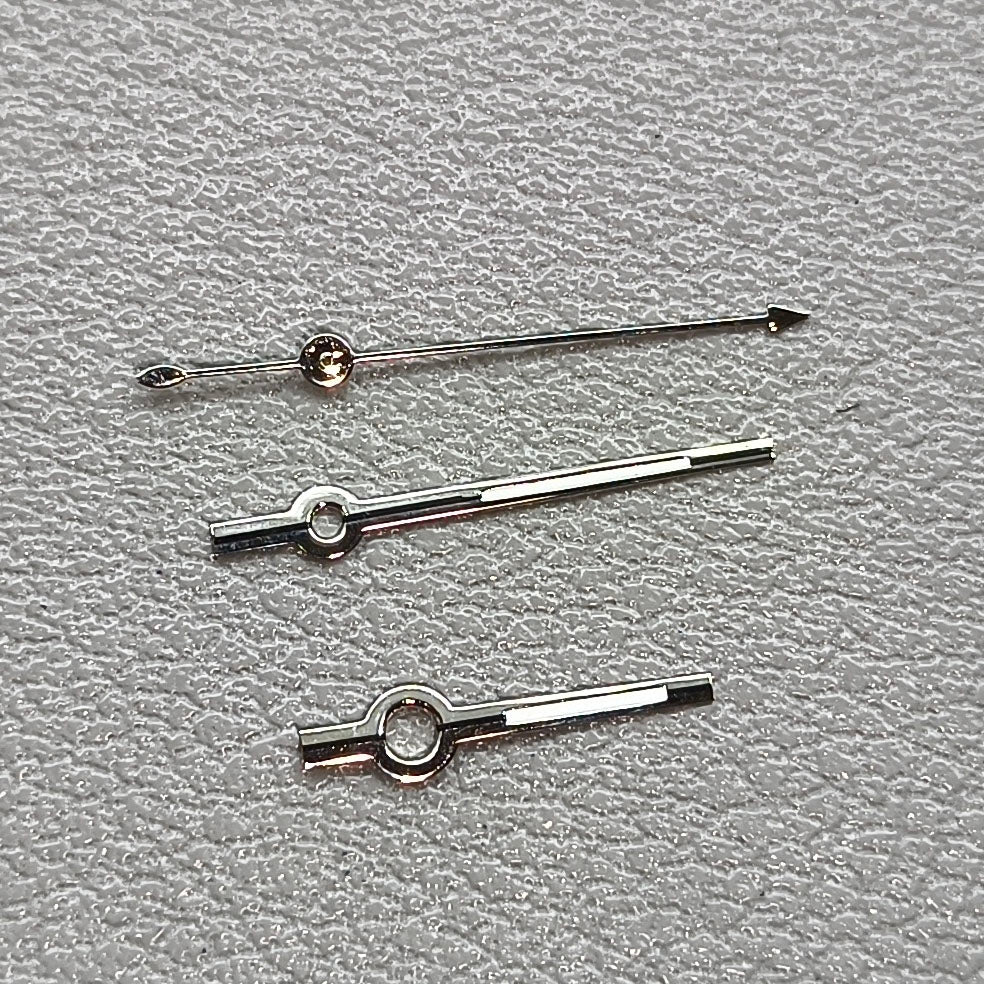 2 Sets/Pack Black+Silver Trim Watch Hands for Seagull ST6 Mechanical Movement