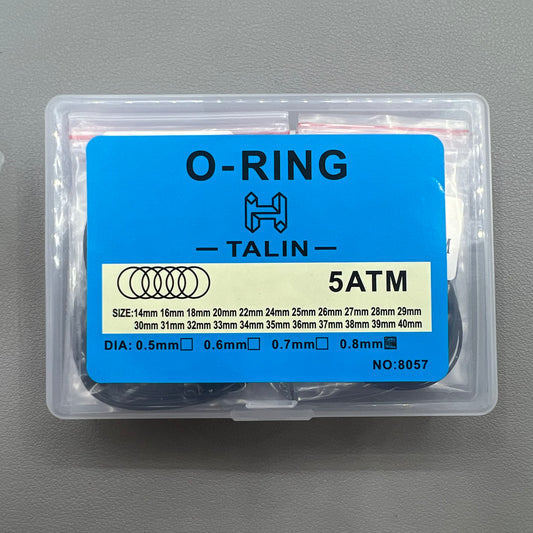 0.8mm 132 PIECES Rubber Silicone Watch Gasket O-Ring Back Case Assorted