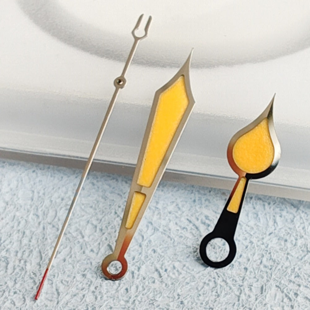 CW C3 orange lume vintage watch hands for NH34 NH35 NH36 NH38 NH39 NH70 NH72 movements, stylish replacement parts