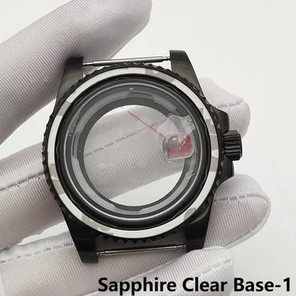 40mm Submariner GMT Sapphire Crystal Watch Case for for NH35/36 8215 8200 2813
