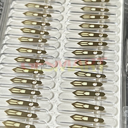 Aiguilles de montre C3 Super Lume dorées pour la plongée SKX/SBBN NH35 NH36 Mouvement n° 1