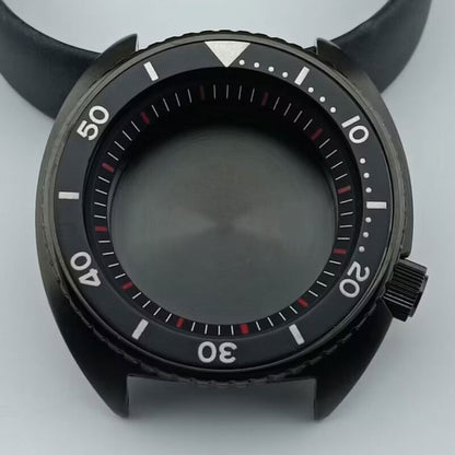 42.5mm Black Watch Case Black Bezel Black Ring for NH35 NH36 NH38 NH70 NH72