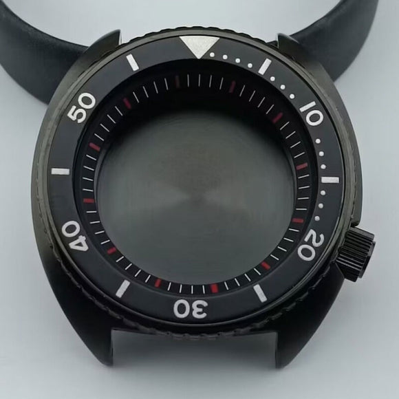 42.5mm Black Watch Case Black Bezel Black Ring for NH35 NH36 NH38 NH70 NH72