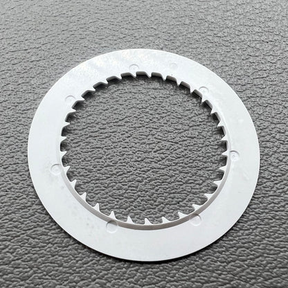 Blue date disk wheel for NH35 watch movement on white background, precise accessory.