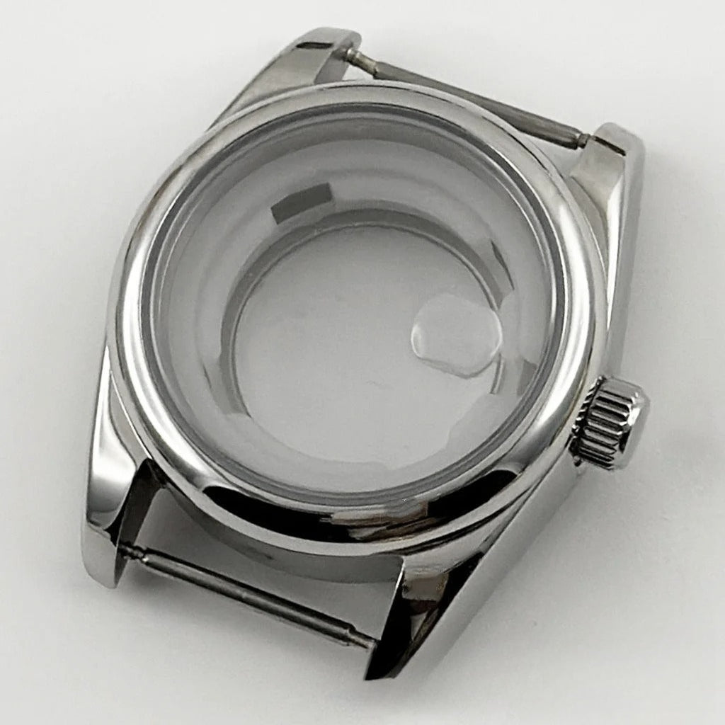31MM Round Bezel Sapphire Glass Presidential bracelet Watch Case for NH05 NH06