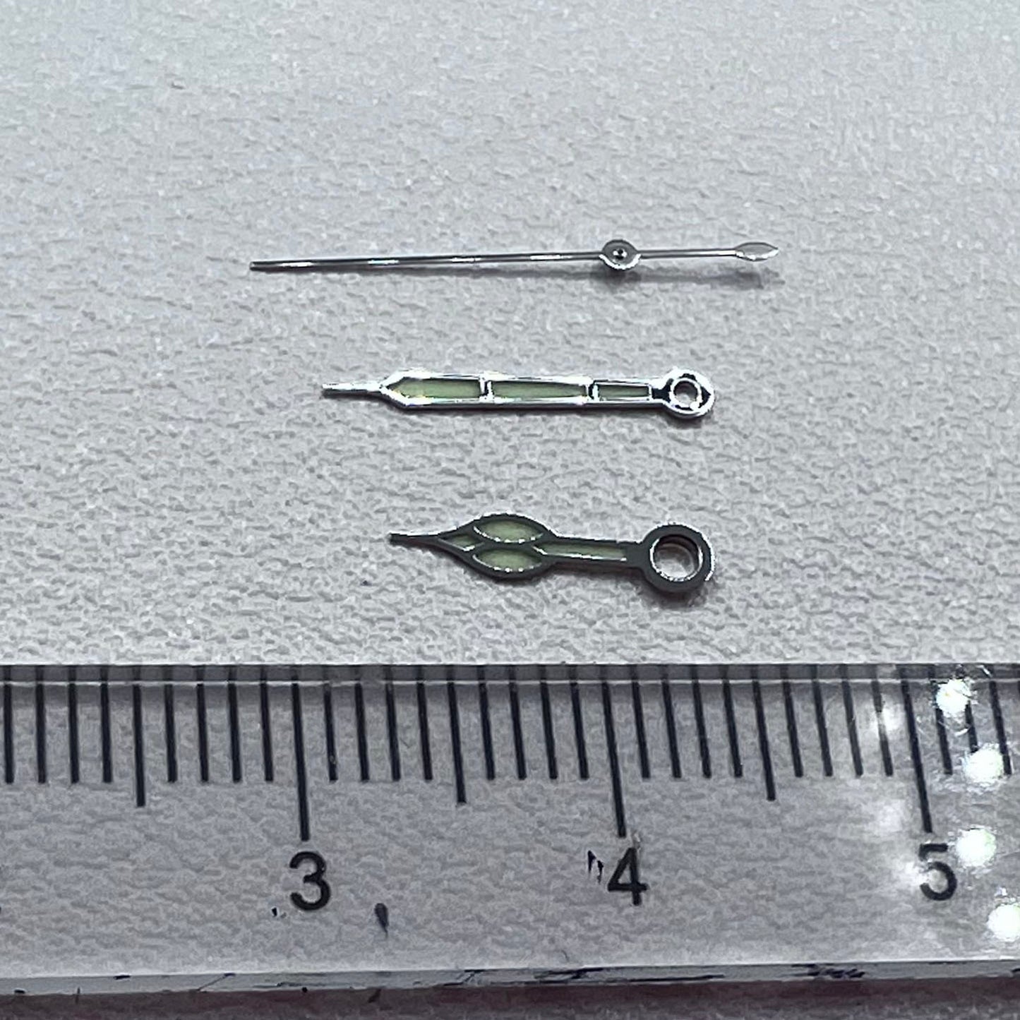 C3 Green Lume Silver Trim Vintage Watch Hands for NH34 NH35 NH36 NH38 NH39 NH70