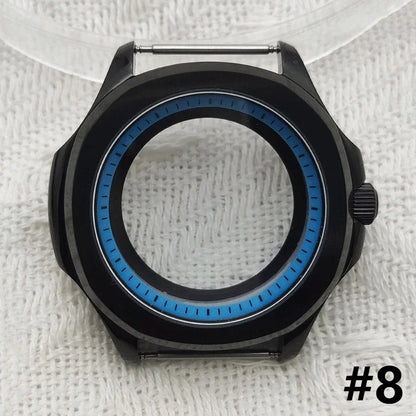 39MM 5ATM Stainless Steel Colorful Ring Sapphire Glass Cover for NH35 NH36 NH70