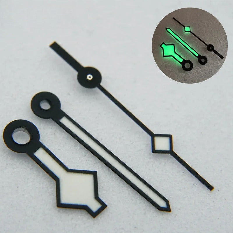 9.3 x 14 x14 mm Adapt Tud or Snowflake Hands Fit 2824 lume Watch Hands