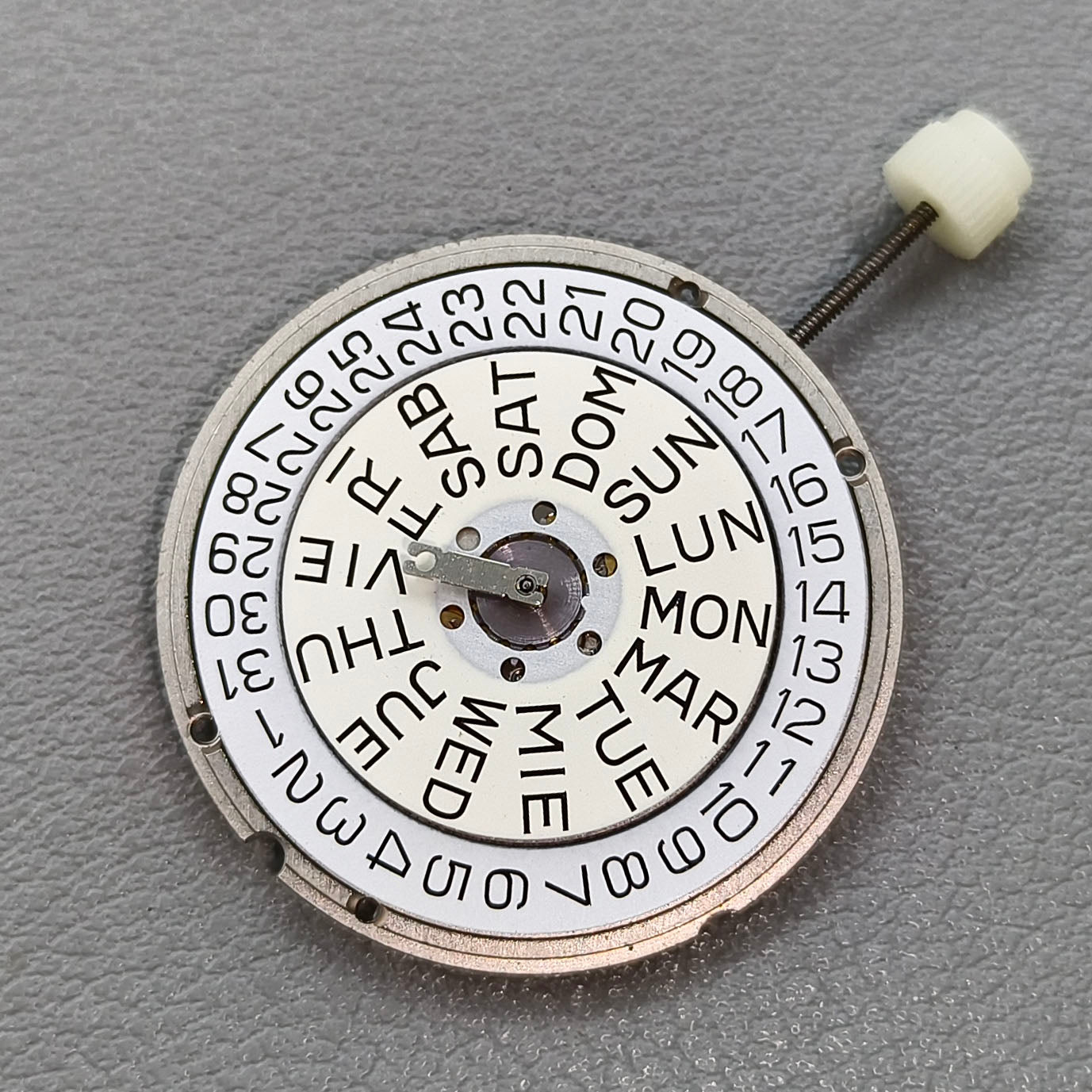 Swiss ETA 955.122 Quartz Movement Double Calendar 3 Hands Date@3