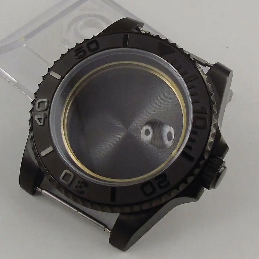 40mm Sapphire Glass Ceramic PVD Watch Case Fit Eta 2824 2836 Miyota NH35 NH36
