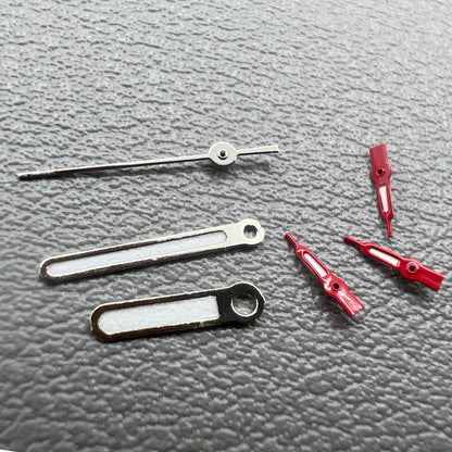 Set of red small second hands for VD53 VD54 VD57 watch movements, ideal for precise timekeeping.